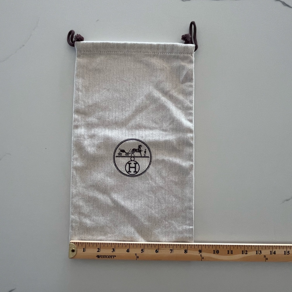 Hermès Dust Bag Dusty Protection Pouch with Drawstring - Hermes Dustbag ~8.5x15” - Picture 3 of 5